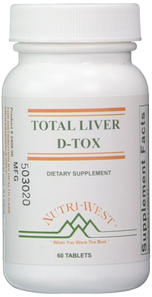 Nutri-West 総肝臓D-Tox - 60錠、白