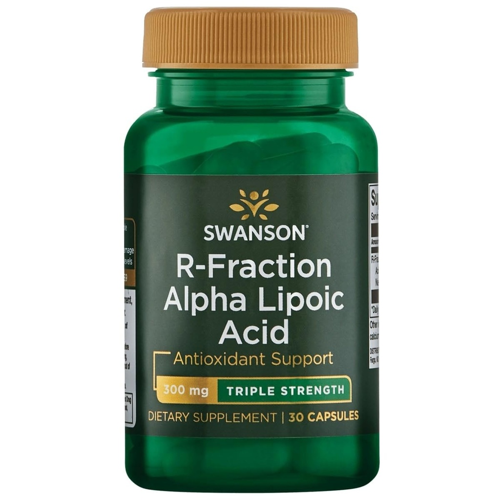 スワンソントリプル強度R-Fractionアルファリポ酸 - 健康な血圧を促進し、エッセンシャル栄養素を届ける - (30カプセル、300mg各)
