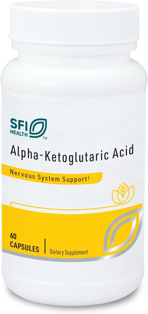 Klaire Labs SFI Health Alpha-Ketoglutaric acid - エネルギーと代謝サポート - Hypoallergenic、ベジタリアンカプセル、酪農場&グルテンフリー(60カプセル)の300mg AKG