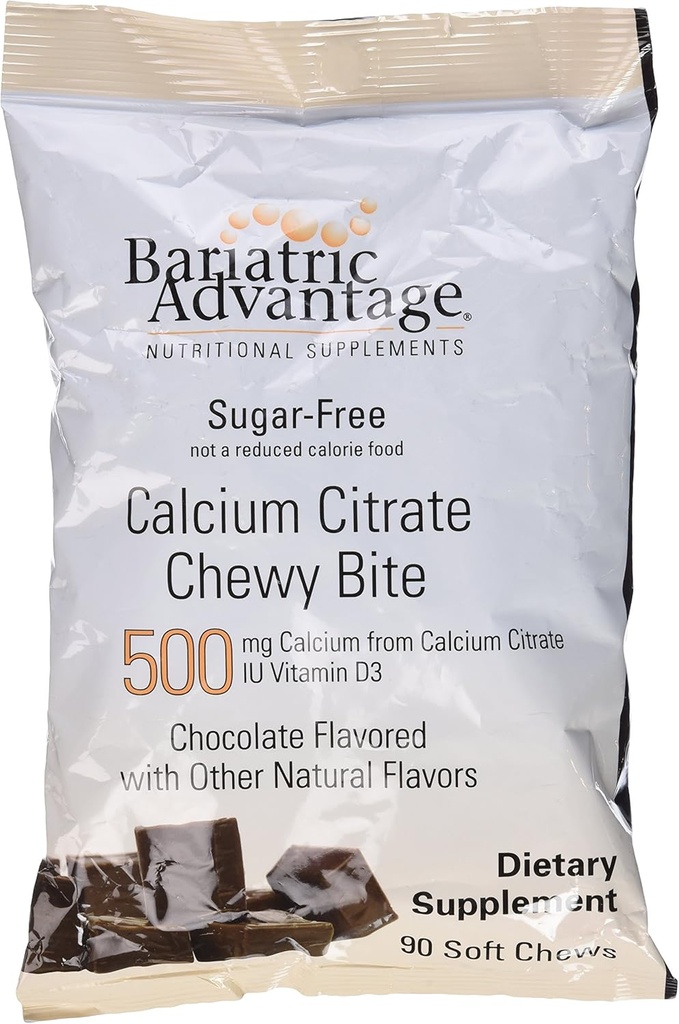 胃の副産物患者のためのビタミンD3のCalciumのクエン酸塩のChewyビット500mgは胃のバイパスおよび袖のGastrectomy、砂糖を含んでいます