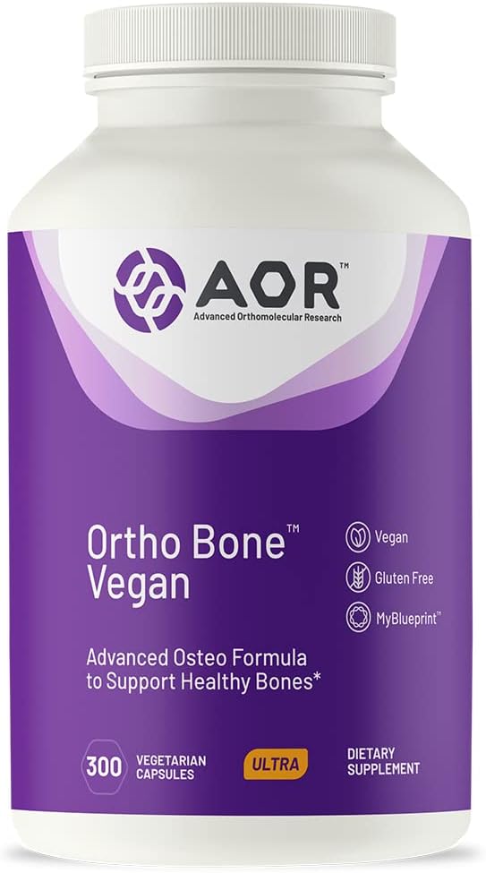 AOR, Ortho Boneビーガン, 健康な骨をサポートするオステオ式, 300 カプセル (60 のサービング)