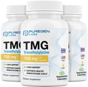 ピュアゲンラボ TMG 750 mg - トリメチルグリシンサプリメント - 非GMO、グルテンフリー、酪農 | アメリカ製 - 3パック | 合計 180 ベジタリアンカプセル