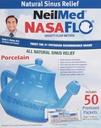 NeilMed Nasafloの磁器Netiの鍋、50の計算(包装は変わるかもしれません)