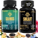 ボーイシー。 シラジットと海苔バンドル - 海苔(7000mg)、アッシュワガンダ(2000mg)、ブラックシードオイル(4000mg)、ジンジャー&シラジット(9000mg)、ロゼア(1000mg) - 90カウント(1パック)