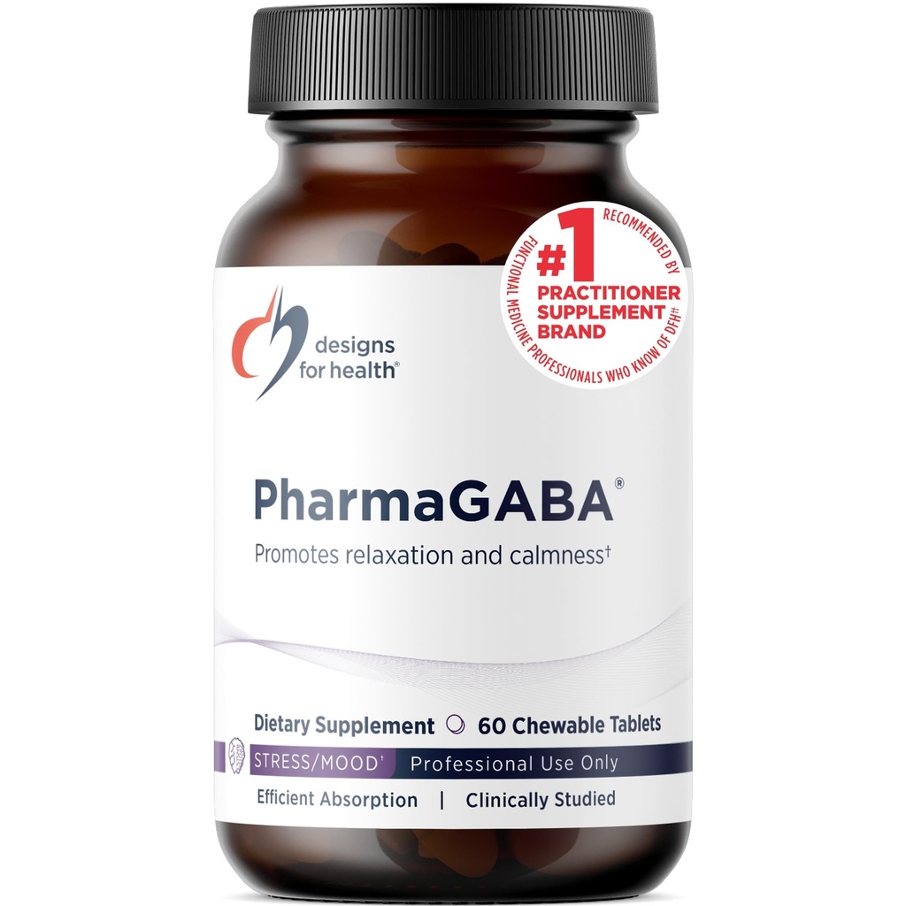 健康薬局のためのデザイン - 200mg Bioavailable GABA ストレスのためのサプリメント, 気分, 免疫健康 & 睡眠サポート - ビーガン, グルテンフリー&非GMO (60錠)