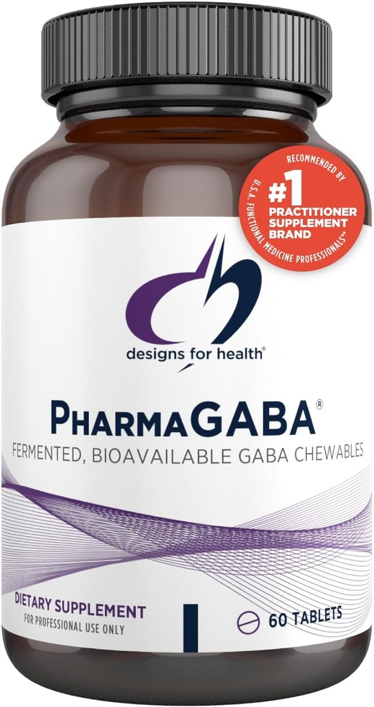 健康Chewable GABAのための設計- 200mg PharmaGABAのChewablesの発酵させた+ Calmを支えるBioavailable GABAの補足-非GMO +グルテンフリー(60のタブレット)