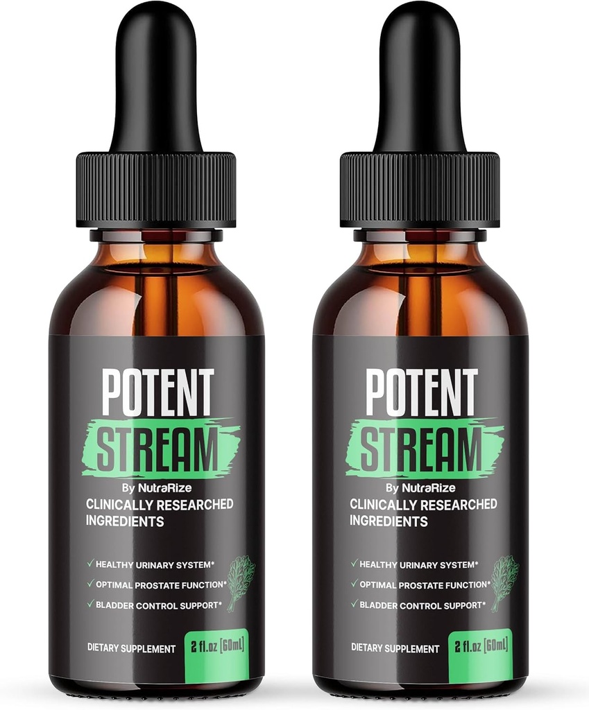 NutraRize(2つのポテンシャルストリームドロップのパック、高度な前立腺サプリメント - 前立腺の健康、最大強度、レビューのための自然なサポート(60のサービング)