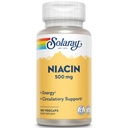 SOLARAY Niacin 500mg、ビタミンB3 | 皮膚健康・神経系・循環型サポート | 100ct