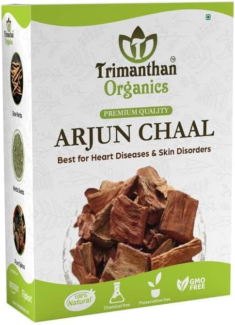 Senta Organics Arjun ki Chaal - Terminalia Arjuna - Arjuna Tree Bark - Raw | Bad Cholesterol (400 GM)を下げます。