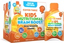 Cover Three Supplements for Kids Brain Supplement Smoothie, Omega 3 Liquid Childrens DHA Fish Oil, Kids Focus and Attention, Emotional Support, 20 Pouches, Pack 1