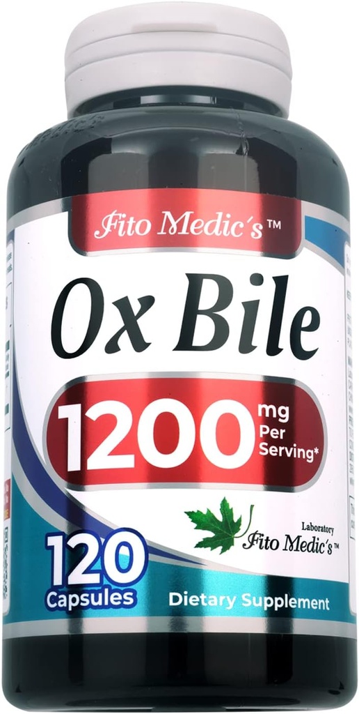 実験室-Bileの塩、OxのBileのサービングごとの1200のmg、120の帽子-消化酵素の補足、オキシのBileの補足。