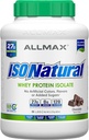 ALLMAX ISONATURAL Whey Protein Isolate, Chocolate - 5 lb - 27 Grams of Protein Per Scoop - Zero Fat & Sugar - 99% Lactose Free - with Prebiotics - No Artificial Flavors - Approx. 73 Servings