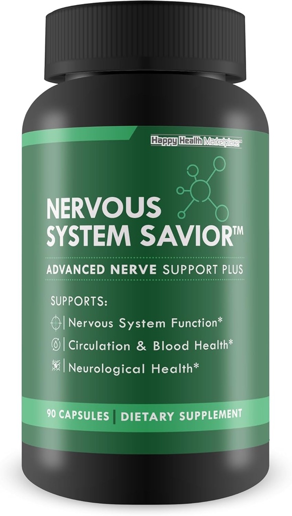 Nervous System Savior - Advanced Nerve Support - Our Best Nerve Support Supplement - Natural Nerve Savior Supplement to Help Save Your Nerve Health - Nerve Support Supplements Your Nerves Savior