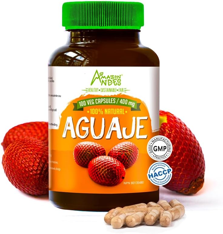 Andes Aguajeカプセル - 女性の健康サポーターとホルモンバランサー - ペルーで収穫し、持続的に供給 - 非GMO、フェアリートレード&グルテンフリー - Buriti 100ビーガンピル(400mg)