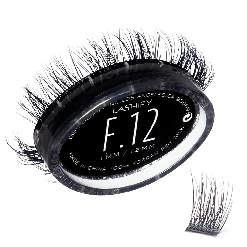 Lashify Fluffy 12mm Gossamer Eyelash Extensions Refill, ブラック, Easy DIY False Lashes へ Add Fullness and ディメンション