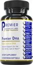 Premier Research Labs Premier DHA - Vegan DHA with Omega 3 Fatty Acids, Algae Based DHA for Women & Men, Natural DHA Supplement Suitable for Vegans- 60 Vegetarian Softgel Capsules