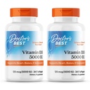 医者のベスト(2パック) ビタミンD3、125 mcg (5000 IU)、360 Softgels
