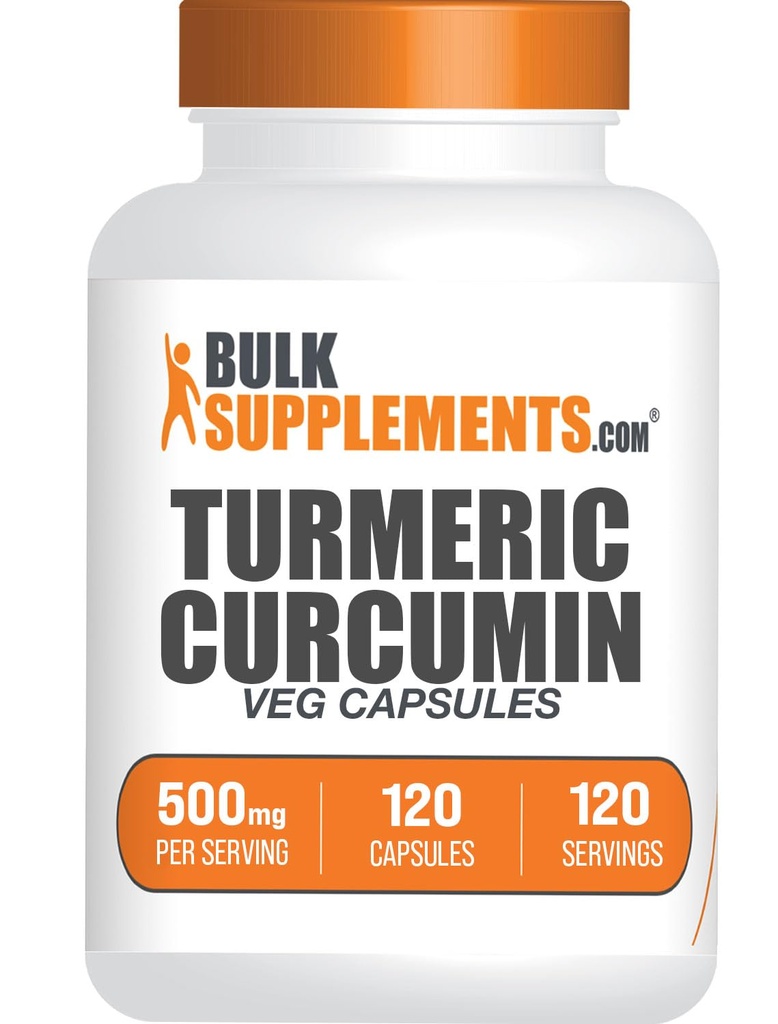 BulkSupplements.comターメリック500mgエキスカプセル - クルクミンサプリメント、ターメリッククルクミン - グルテンフリー、120ベジカプセル(パッケージ1)