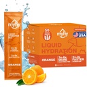 MyHy Liquid Hydration Packets, Electrolyte Drink Mix for Adults & Kids Hydration Support, Dehydration Relief for Travel, Pregnancy, Fitness, Bachelor & Bachelorette Party – Orange, 50 Count