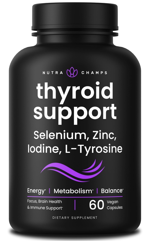 NutraChampsの甲状腺サポート及び副腎サポート補足2-in-1の方式 エネルギー、Metabolism、焦点、Adrenalの疲労及び圧力救助、女性及び人のためのコルチゾールのバランス