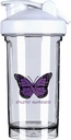 Epilepsy Awareness 18 Ounce Shaker Bottle Drink Mixer Leak-proof Pre Workout Protein Shakes Meal Replacement Shakes Bottles 500ML/18 Oz White
