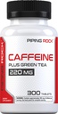 パイピングロックカフェインピル220mg | 300錠 | 緑茶エキスのサプリメント | ベジタリアン・非GMO・グルテンフリー・グルテンフリー