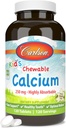 Carlson - Kid's Chewable Calcium、250のmg、高吸収性、骨及び歯サポート、最適ウェルネス、自然なバニラ味、120のタブレット