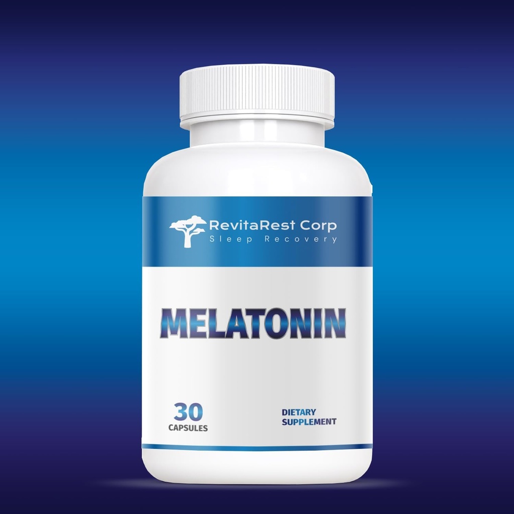 ジェネリックRevitaRest株式会社 メラトニンブルー10mg、30カプセル。