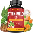 Organic Bitter Melon Extract Capsules - 60 Pills 2 Month - Combined Neem, Fenugreek, Curcumin, Garlic & Papaya