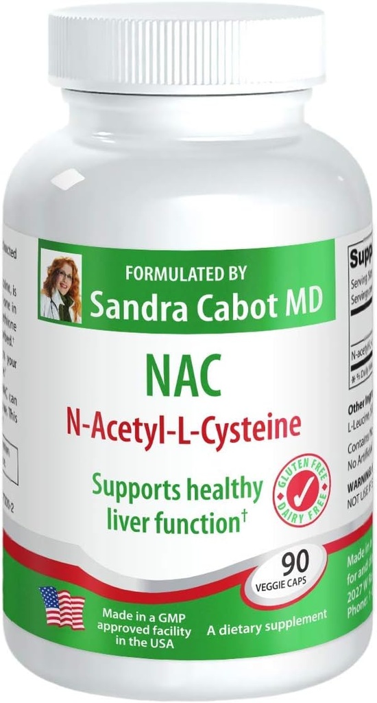 肝臓学 NAC 600 mg カプセル - N アセチル Cysteine 600 mg (90 カプセル)