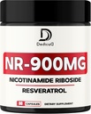 NADのニコチンアミドのリボシドResveratrol 900mgプラスResveratrol 100MG - セルラー生産と修復、老化井戸、全体的なバイタリティ - 80カプセル