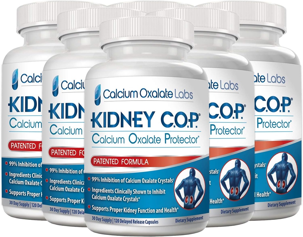 KIDNEY C.O.P. Calcium Oxalate Protector 120 カプセル、Calcium Oxalate の水晶のための腎臓サポート、助けは石の再発、Chancadra の石のブレーカの補足、6 パックより強いを停止します