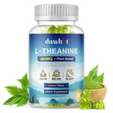 L-テアニンガミー400mg、大人&キッズ4 +、自然ストレス救済、zzZ&フォーカスサプリメント、ビーガン、低砂糖、非眠気、レモン風味、60ケブル