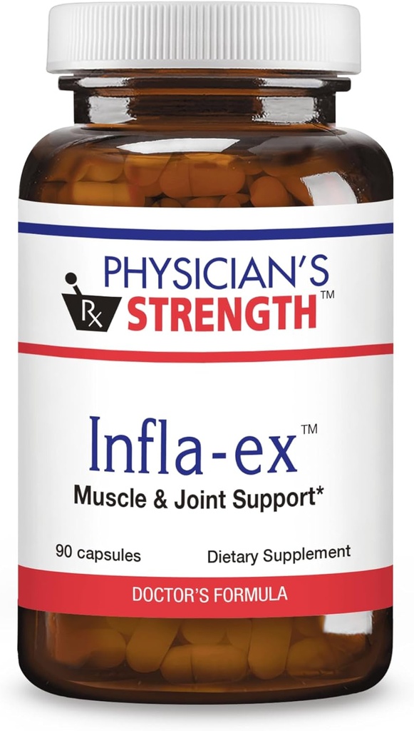 Physician's Strength Infla-ex - 90 Capsules - Muscle & Joint Support - Non-GMO - 45 Servings