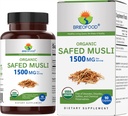 Brieofood Organic Safed Musli 1500mg、45 サービング、ベジタリアン、グルテンフリー、90 ベジタリアン タブレット
