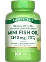 自然の真理のミニ魚油オメガ3 | 1340 mg | 100 Softgels | Burpless Lemon Flavor | 非GMO&グルテンフリーサプリメント