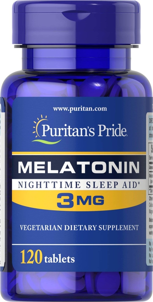 Puritans プライド Melatonin 3 Mg 錠, 120 カウント