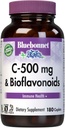 Bluebonnet栄養C-500 mgプラスBioflavonoidカプレット、ビタミンC 500mg、Citrus Bioflavonoids 250mg、免疫の健康、大豆フリー、グルテンフリー、GMO非、コーシャ、乳製品フリー、ビーガン、180カプレット