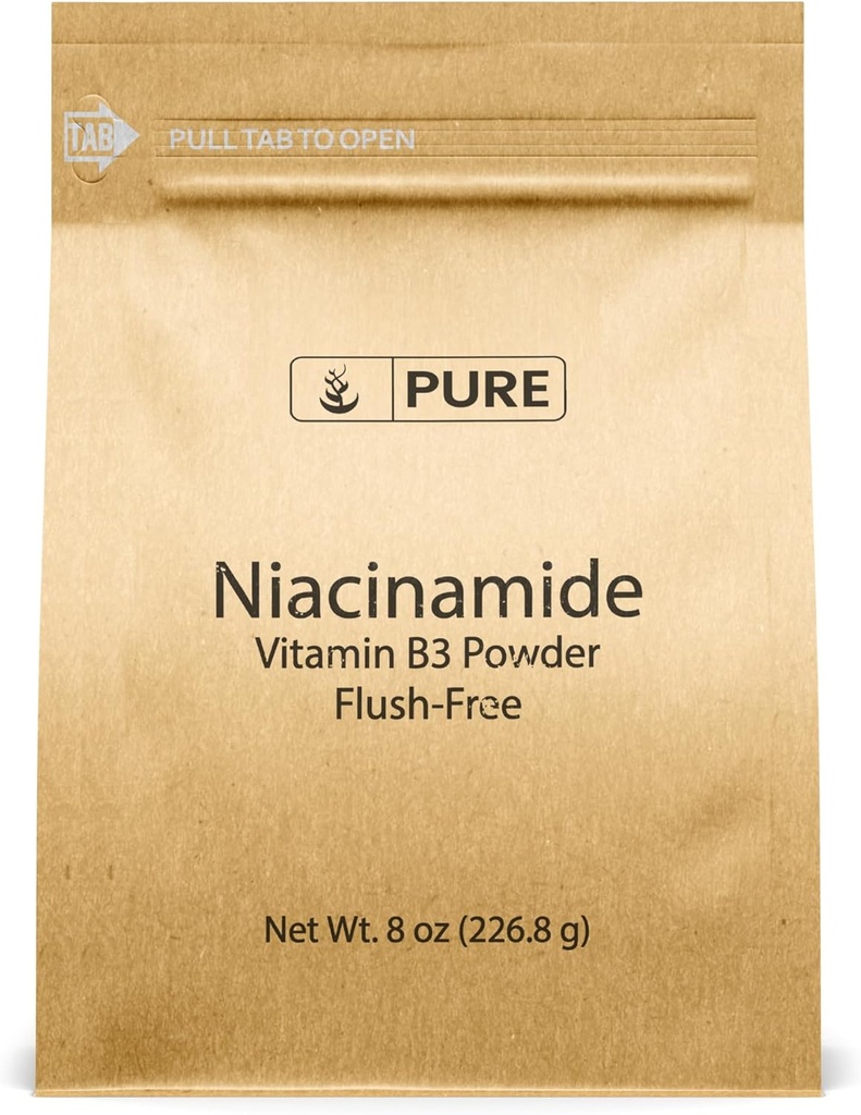 PURE ORIGINAL INGREDIENTS Niacinamide (8oz) Flush-Free Vitamin B3 Powder, Dietary Supplement