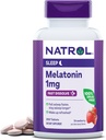 Natrol の速い分解の Melatonin 1 の mg の残りの睡眠のための補足、大人のための睡眠サポート、200 のいちご風味を付けられた Melatonin のタブレット、200 日の供給まで