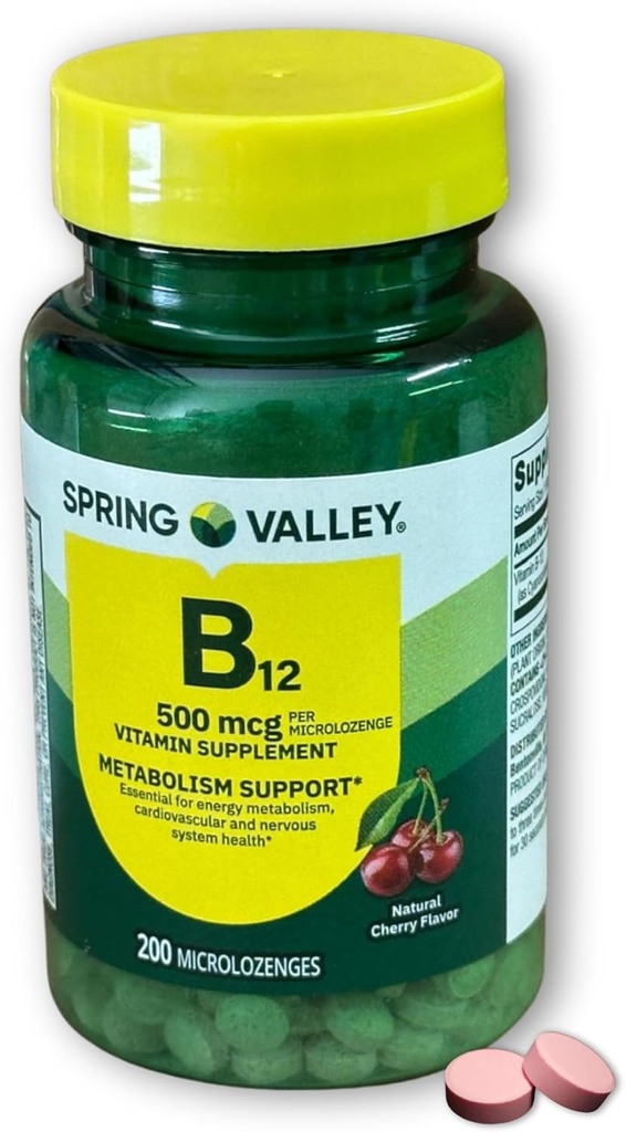 B12 500mcg サブリンガル - チェリーフレーバー200ct(パッケージ1)