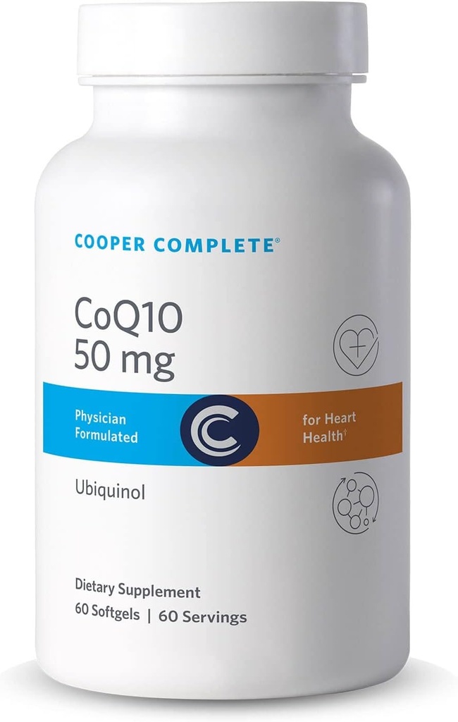 Cooperの完了 - CoQ10 50のmg - CoEnzyme10 Ubiquinolの補足-びんごとの60のSoftgels。 パック2