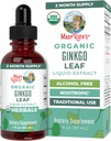 MaryRuth Organics Ginkgo Leaf Liquid Drops | ハーブサプリメント | 向知性 | 循環器系・神経系健康 | USDA Organic | 非GMO | 完全菜食主義者 | 60名