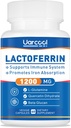 Lactoferrinサプリメント1200mgヘルシー免疫サポートグルテンフリー、ベジタリアン - 60Softgels