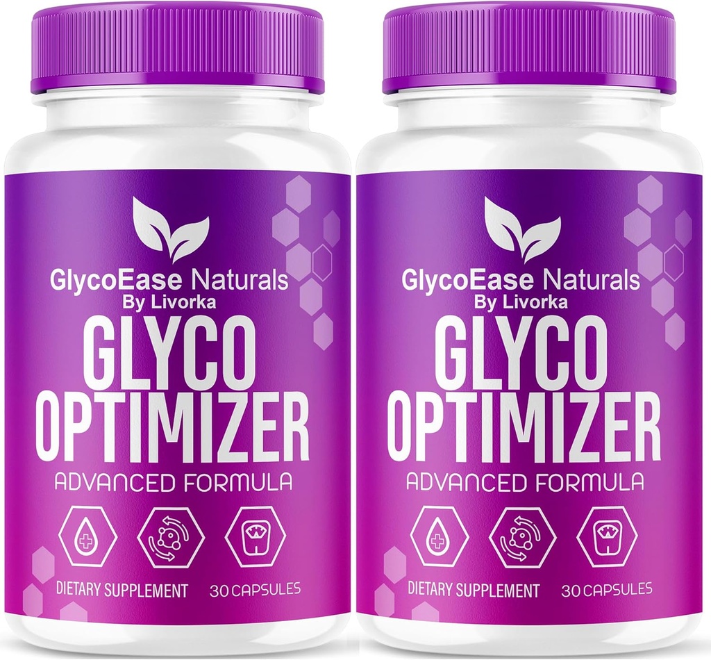 (2パック)GlycoEase Glyco Optimizer - 公式GlycoEase Pillsナチュラルサプリメントサポート、Glycoease Premiumナチュラルカプセル、Glycoeasアドバンストフォーミュラレビュー、2ヶ月60カプセル