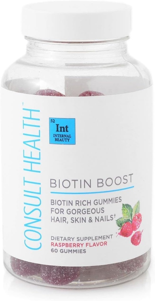 髪、肌、爪のための健康BIOTINブーストグミ - 10,000 mcg - ビーガンビタミンBサプリメント - より速い髪と爪の成長をサポート - ラズベリー味 - ブラックニンジン - 60カウント