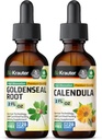 BIO KRAUTER ゴールデンシール 2 Fl. Oz. & Calendula Tincture 2 Fl. Oz.