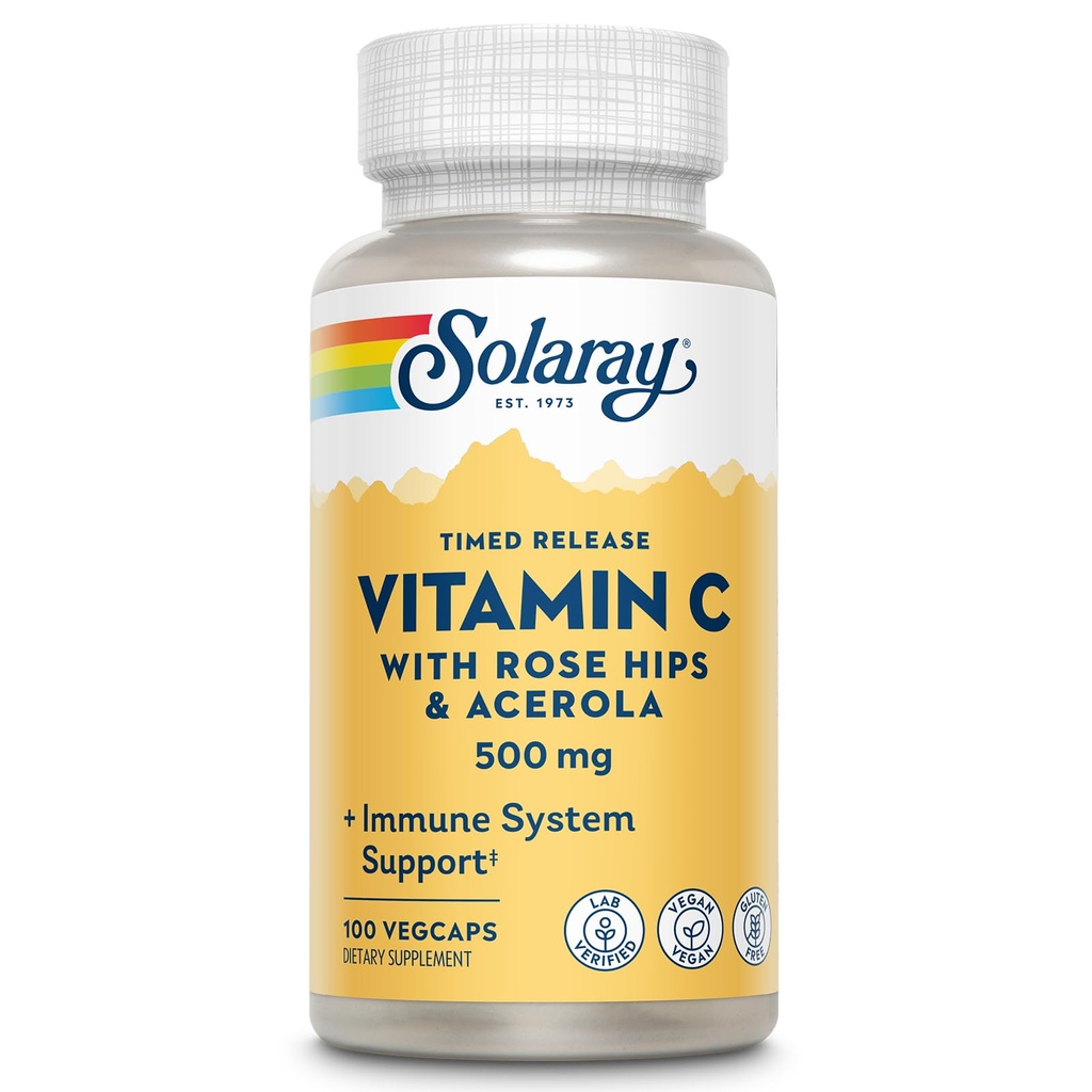 Solaray C 2ステージは、ローズヒップとAcerolaサプリメント、500mg、100カウントでリリース