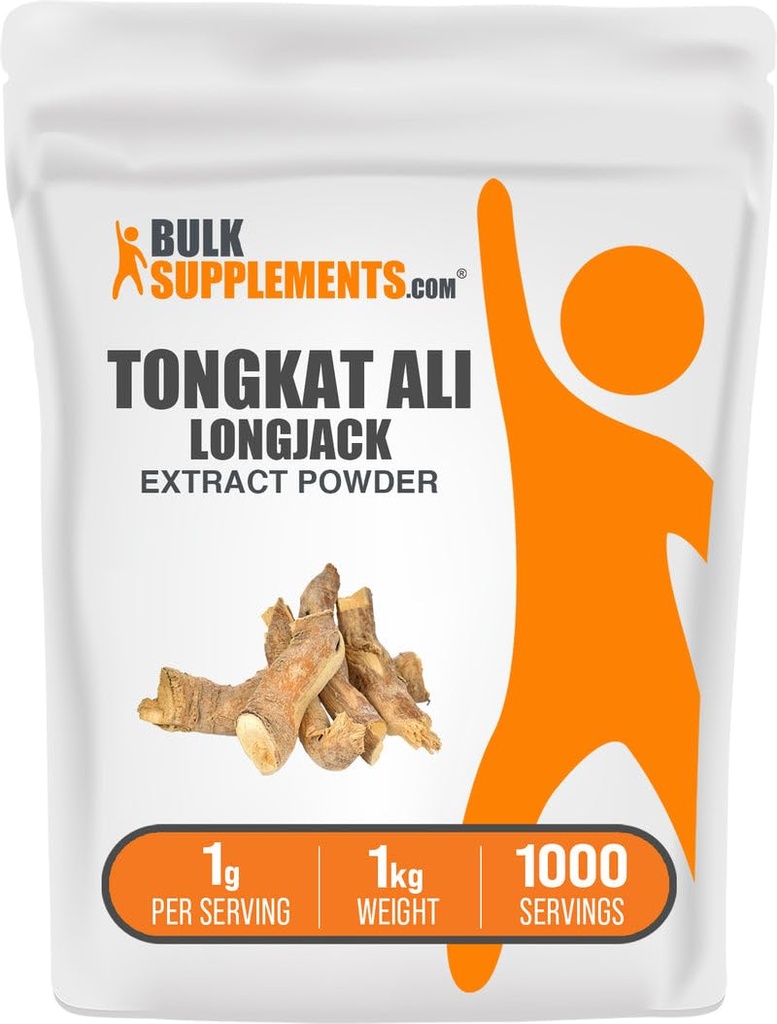 BulkSupplements.comロングジャックエキスパウダー - トンカットアリエキス、男性と女性のためのトンカットアリ - グルテンフリー、サービングあたり1g、1kg(2.2ポンド)(パッケージ1)