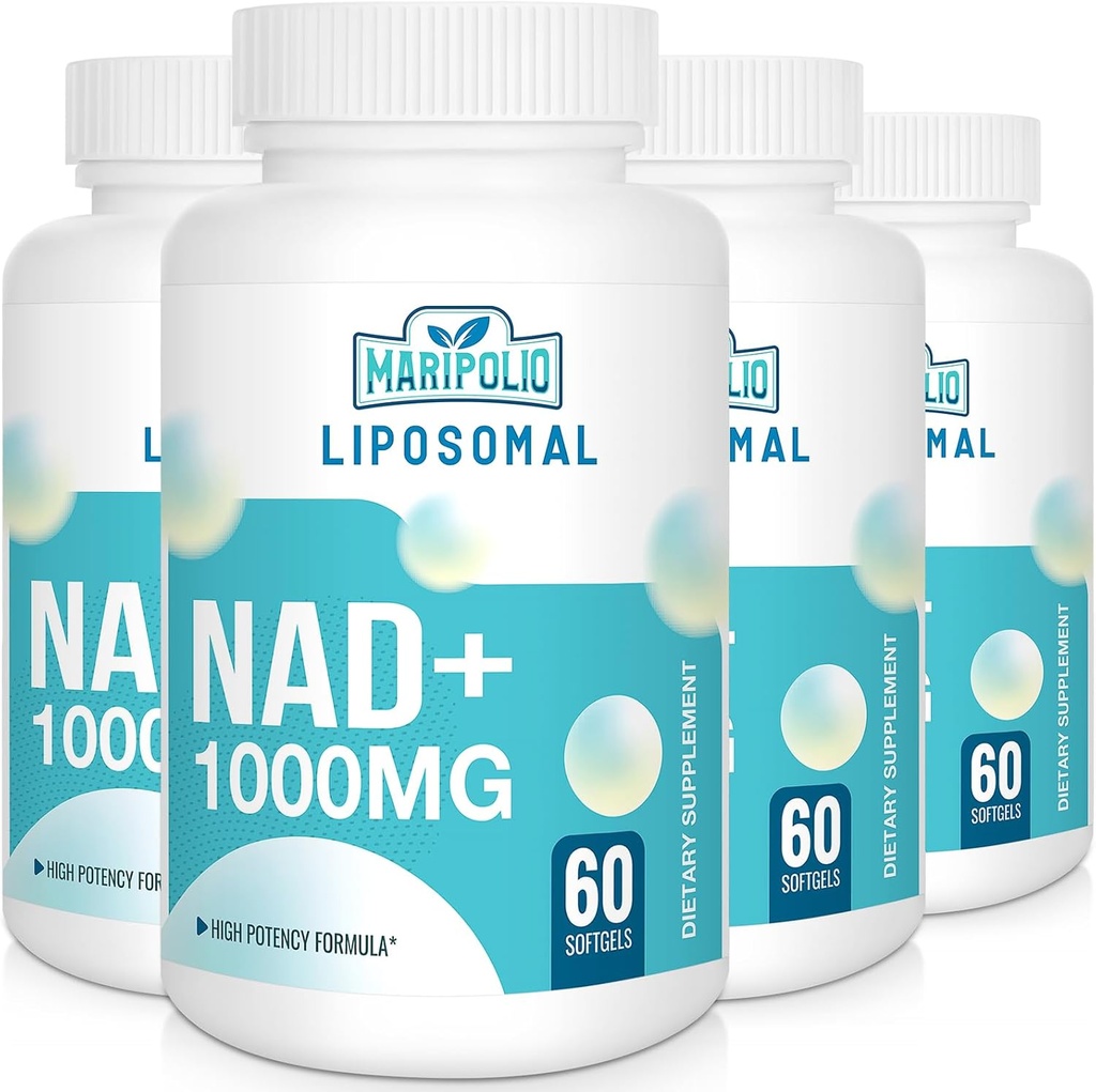 リポソームNAD+サプリメント1000mg   最大のNAD Pontecy | マックス吸収 | 純粋なNADサプリメント | エネルギーとDNAの修理、老化の防衛、脳機能 | 240 Softgels